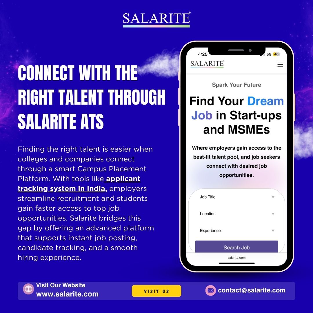 Connect with the right talent through Salarite ATS